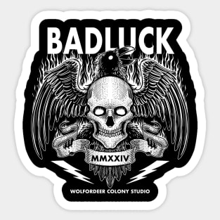 Badluck Skull Head Sticker